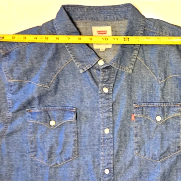 Levi’s Classic Western Standard Fit Pearl Snap Denim Shirt Men's size XL - Picture 7 of 10
